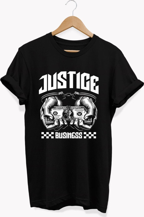 ,Justice Baskılı, %100 Pamuk, Bisiklet Yaka, Basic T-Shirt, Normal Beden Tişört
