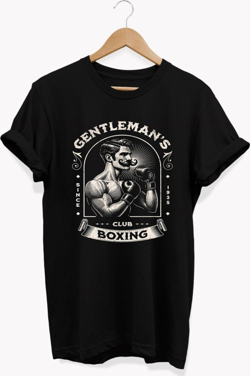 , Centilmenler Kulübü Baskılı, %100 Pamuk, Bisiklet Yaka, Basic T-Shirt, Normal Beden Tişört