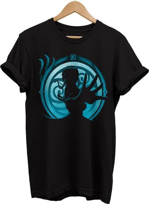Avatar Su Bükücü Baskılı %100 Pamuk Basic T-Shirt Normal Beden Tişört
