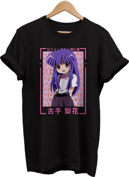Furude Rika Baskılı %100 Pamuk Basic T-Shirt Normal Beden Tişört