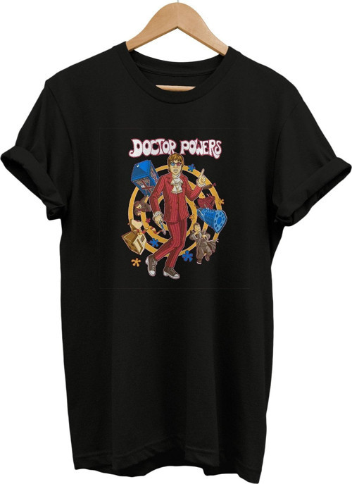 Austin Powers Baskılı %100 Pamuk Basic T-Shirt Normal Beden Tişört