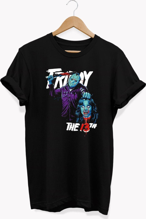 , Jason Baskılı, %100 Pamuk, Bisiklet Yaka, Basic T-Shirt, Normal Beden Tişört