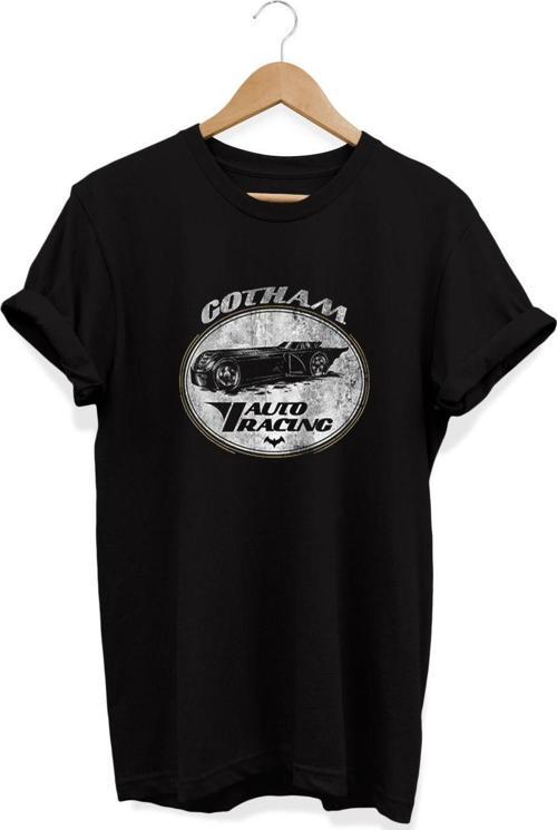 , Gotham Baskılı, %100 Pamuk, Bisiklet Yaka, Normal Beden Tişört, Basic T-Shirt