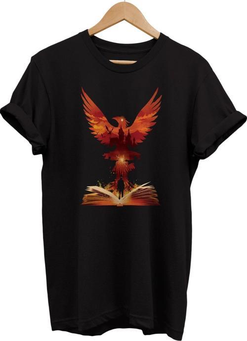 Harry Potter Gryffindor Baskılı %100 Pamuk Basic T-Shirt Normal Beden Tişört