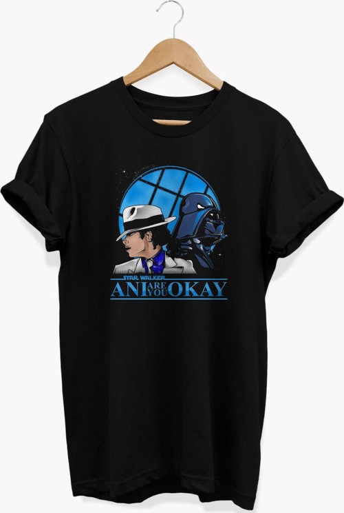 , M. Jackson Vader Baskılı, %100 Pamuk, Bisiklet Yaka, Basic T-Shirt, Normal Beden Tişört