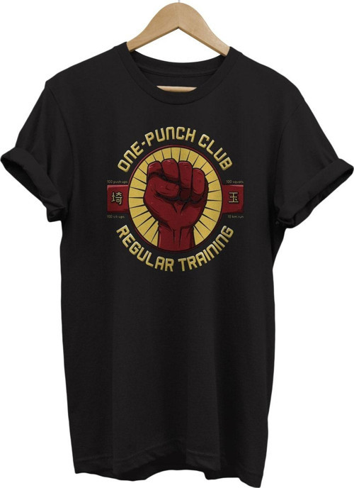One Punch Man Baskılı %100 Pamuk Basic T-Shirt Normal Beden Tişört