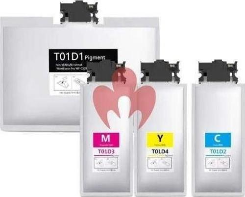 EPSON T01D1-T01D4 MPS ORJINAL CHIPLI WorkForce Pro WF-C529 WF-C579 4 ADET MUADİL KARTUŞ