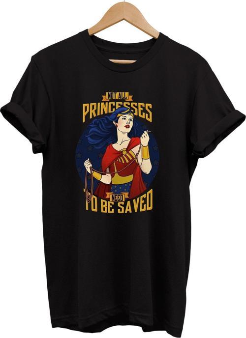 Wonder Woman Baskılı %100 Pamuk Basic T-Shirt Normal Beden Tişört