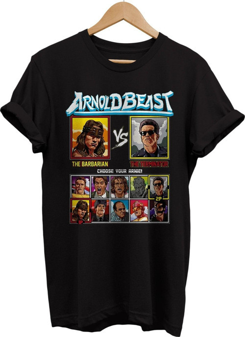 Arnold Schwarzenegger Baskılı %100 Pamuk Basic T-Shirt Normal Beden Tişört