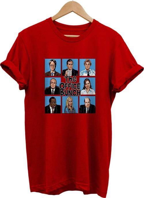 The Office Baskılı %100 Pamuk Basic T-Shirt Normal Beden Tişört