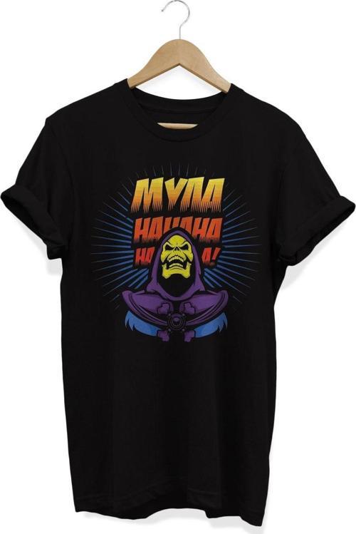 He-Man Iskeletor Baskılı Siyah T-Shirt