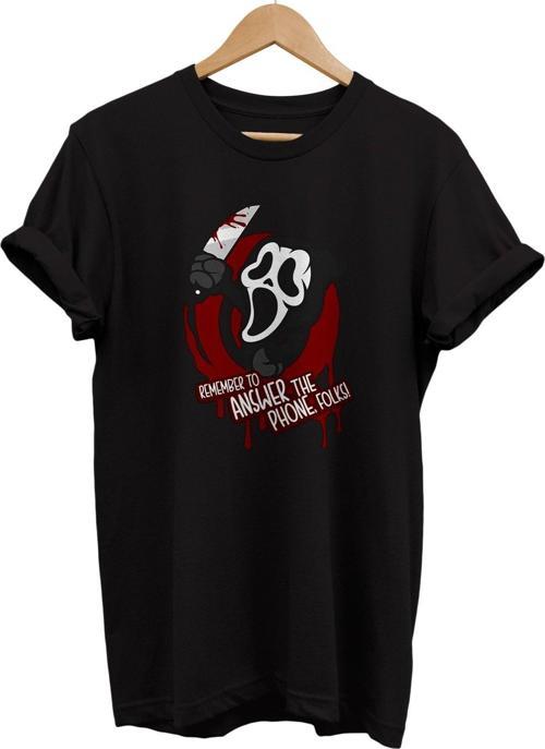 Scream Baskılı %100 Pamuk Basic T-Shirt Normal Beden Tişört