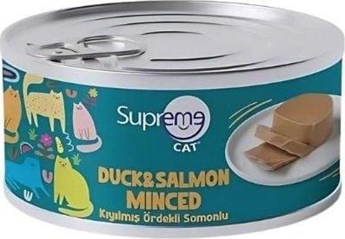 Cat Kıyılmış Ördekli ve Somonlu Yetişkin Konserve Kedi Maması 85 Gr