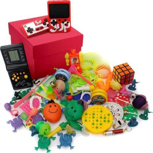 Nostaljik Hediye Özel Kırmızı Oyuncak Kutusu Siyah Tetris Ve Kırmızı Nostaljik Atari