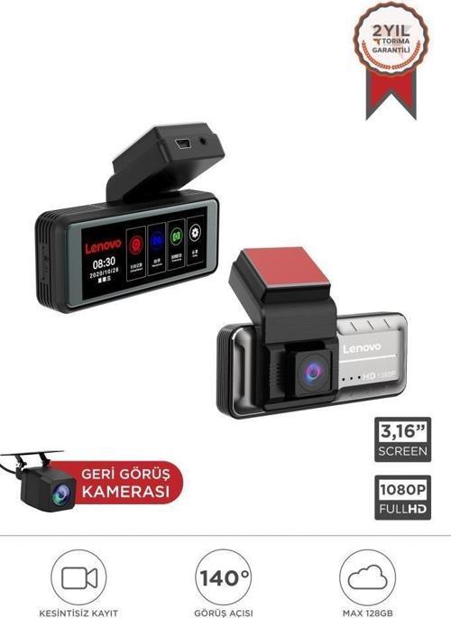 Q3/3318 Siyah 1080P Wifi Araç içi Dokunmatik Ön Ve Arka Araç Kamerası