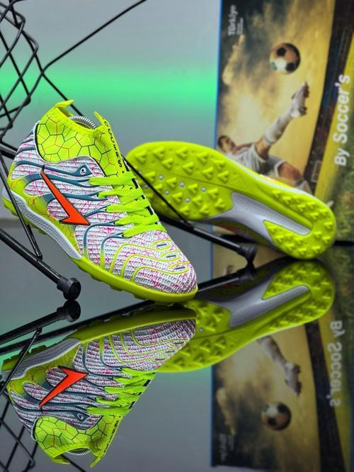 Unisex Çocuk Yetişkin Halısaha Krampon Çoraplı Çivisiz Desenli Bağcıklı Futbol Spor Ayakkabısı 2060