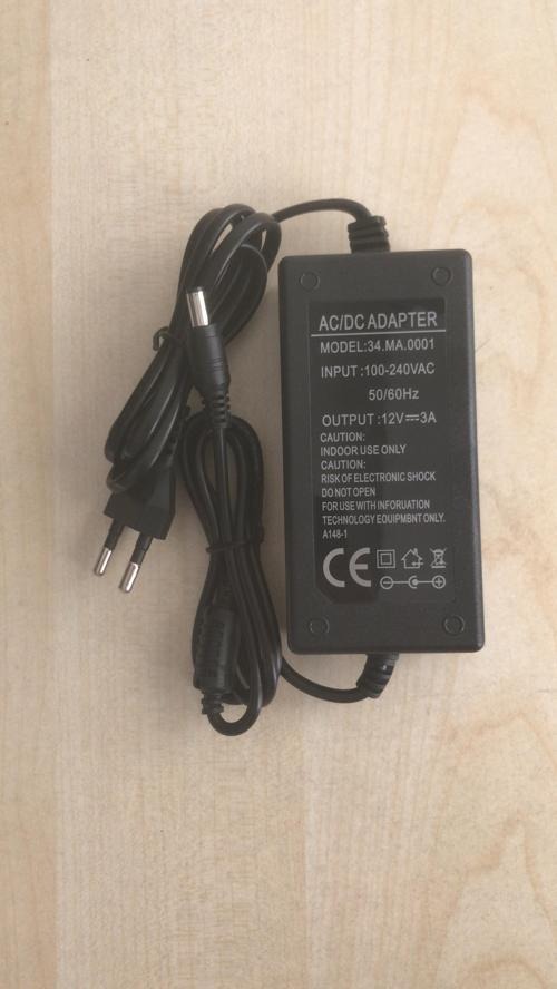 Ayt Powermaster 12 Volt 3 Amper 5.5x2.5 Uçlu Masa Üstü Adaptör Şarj Aleti Cihazı