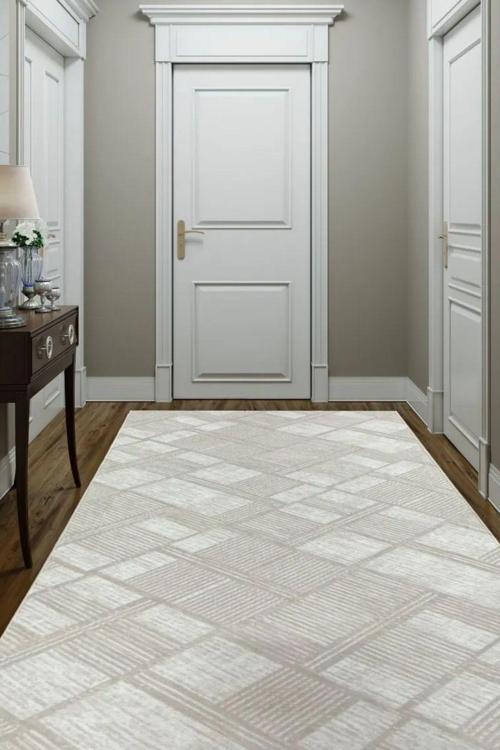Frt Makinede Yıkanabilir Kaymaz Taban Modern Yolluk Koridor Salon Mutfak Halısı