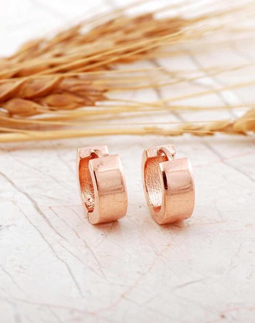 9 Mm Rose Gümüş Halka Küpe 7322