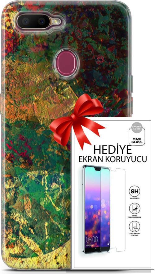 Oppo Ax7 Kılıf Orijinal Seri Nature 26 Çok Renkli Soft Kapak + Ekran Koruyucu