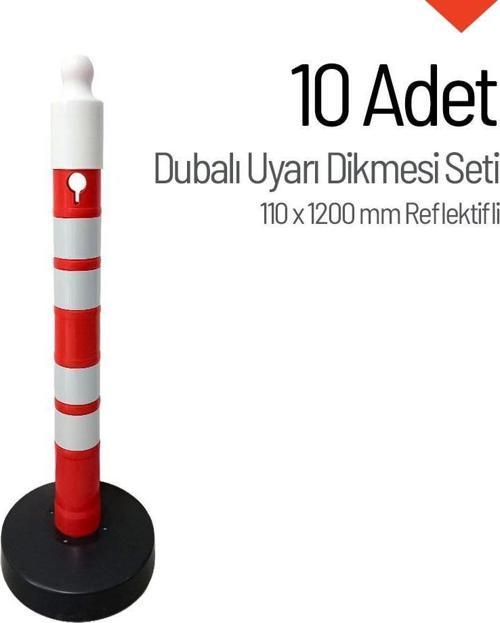 Dubalı Uyarı Dikmesi 110 x 1200 mm Reflektifli 10`lu Set
