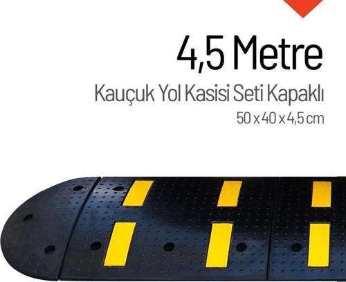 Kauçuk Hız Kesici Set Kapaklı, Yol Kasisi 4,5 metre