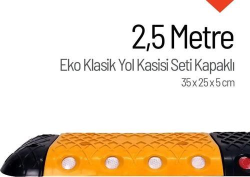 Eko Klasik Hız Kesici Set Kapaklı Plastik, Yol Kasisi 2,5 metre