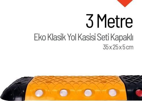 Eko Klasik Hız Kesici Set Kapaklı Plastik, Yol Kasisi 3 metre