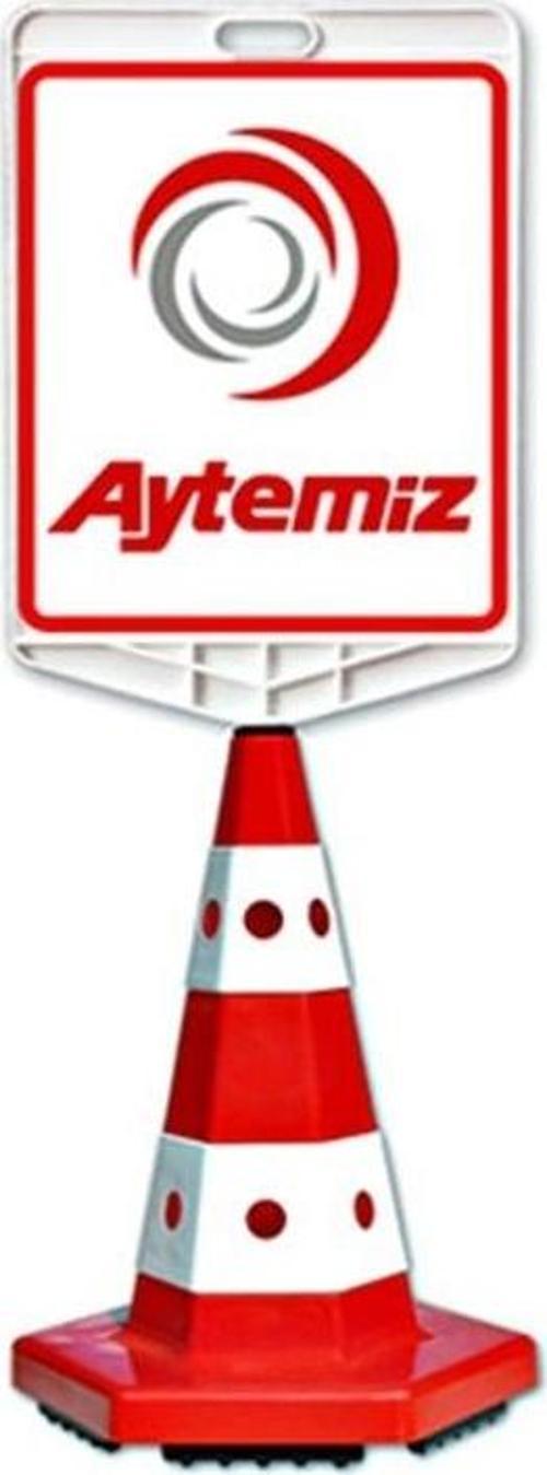 Aytemiz Logo Çift Taraf Baskı Trafik Koni Seti Trafik Dubası