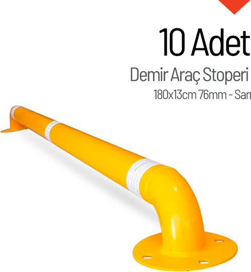 10'lu Demir Araç Stoperi Seti 180x13cm 76mm