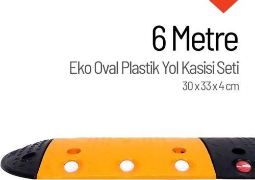 Eko Oval Plastik Hız Kesici Set, Yol Kasisi 6 metre