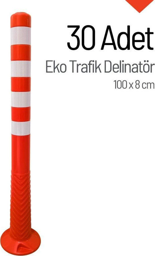 Eko Trafik Delinatör 100 x 8 cm, Esnek Duba 30 Adet