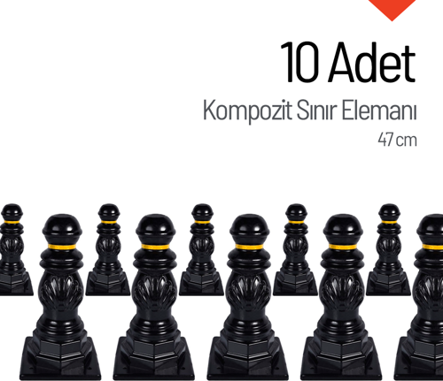 10'lu Kompozit Sınır Elemanı Seti 47 cm