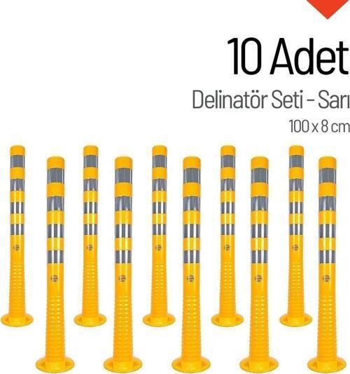 Delinatör 100 x 8 cm Sarı 10 Adet, Esnek Duba