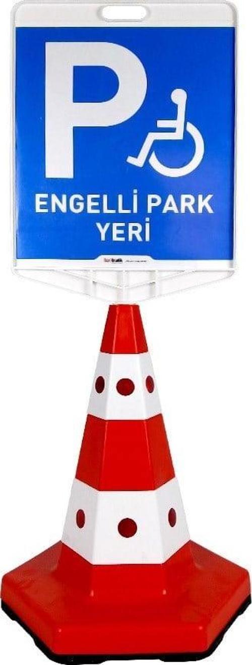 Engelli Park Yeri Çift Taraf Baskı Klasik Kedi Gözlü Ağırlıklı Koni Seti Trafik Dubası