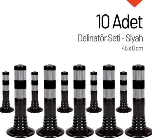 Delinatör 45 x 8 cm Siyah 10 Adet, Esnek Duba