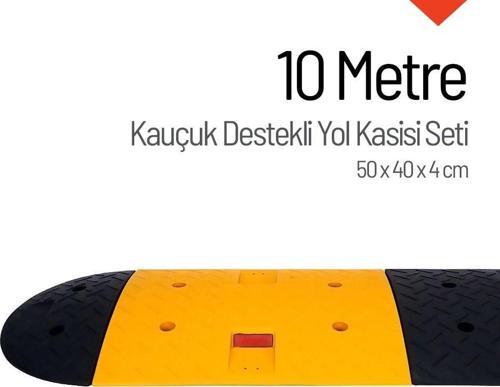 Kauçuk Yol Kasisi Destekli, Hız Kesici Set 10 Metre