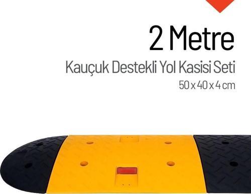 Kauçuk Yol Kasisi Destekli, Hız Kesici Set 2 Metre