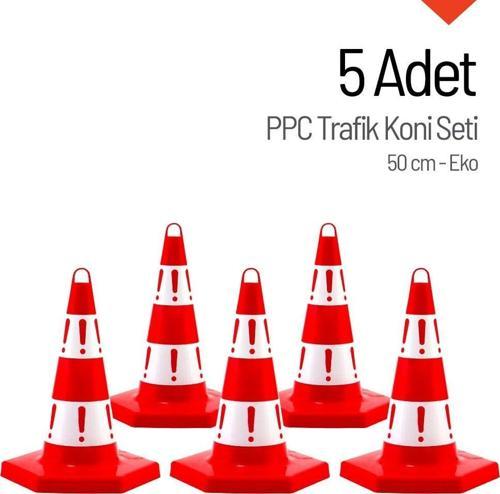 5 Adet Eko Trafik Konisi 50 cm Trafik Dubası