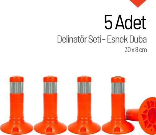 5`li Delinatör Set 30 x 8 cm, Esnek Duba