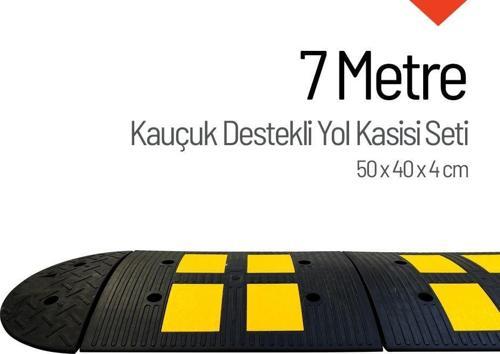 Kauçuk Yol Kasisi Destekli, Hız Kesici Set 7 Metre