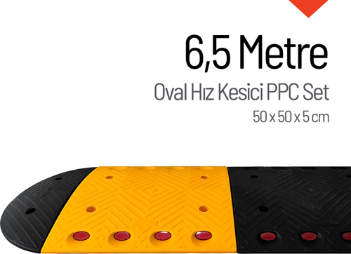 Oval Hız Kesici PPC, Yol Kasisi 6,5 Metre