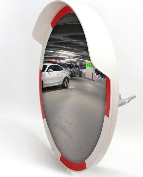 Trafik Güvenlik Aynası 60 cm Beyaz-Kırmızı, Tümsek Ayna, Otopark Aynası