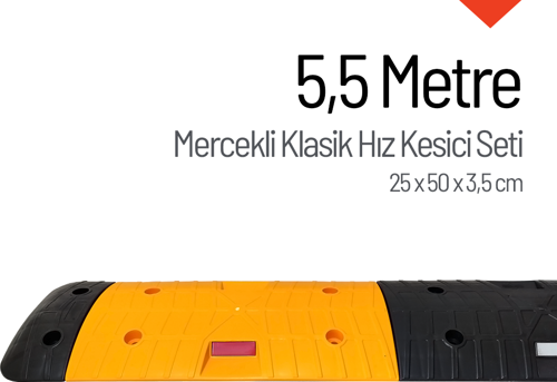 Mercekli Klasik Hız Kesici, Yol Kasisi 5,5 Metre