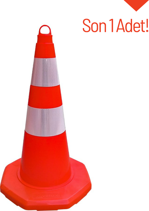 PVC Trafik Konisi 60 cm Çift Reflektifli, Trafik Dubası