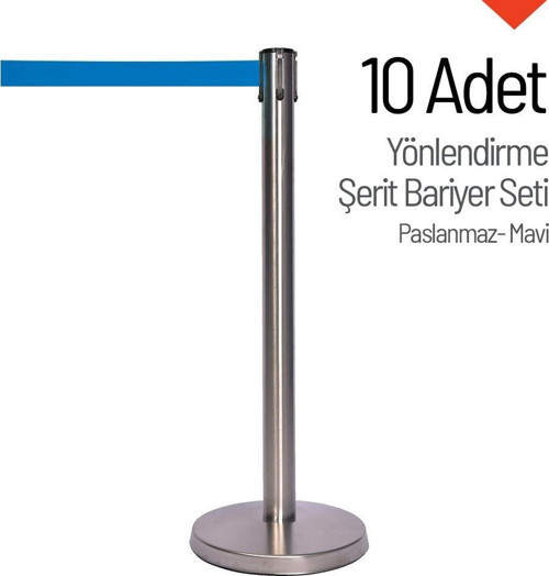 Yönlendirme Şerit Bariyer 10 Adet İndirimli Set - Paslanmaz