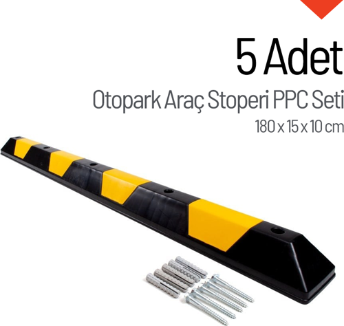 Otopark Araç Stoperi PPC Set 5 Adet