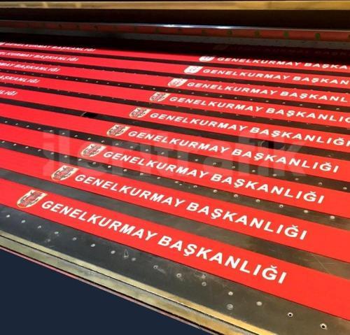 Şerit Bariyer Logo Baskısı