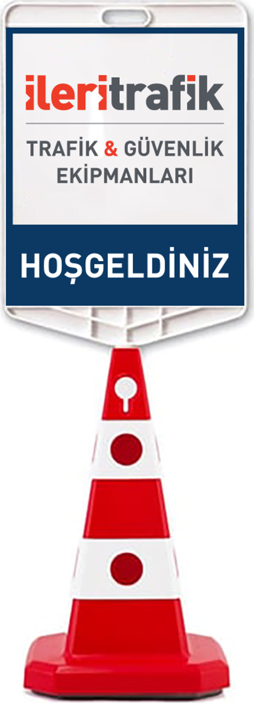 Şirkete Özel Logo Çift Taraf Baskı + Ultra Kedi Gözlü Ağırlıklı Trafik Konisi Trafik Dubası