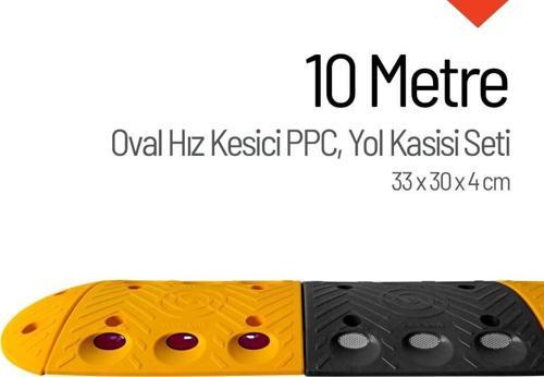 Oval Hız Kesici PPC Set, Yol Kasisi 10 Metre